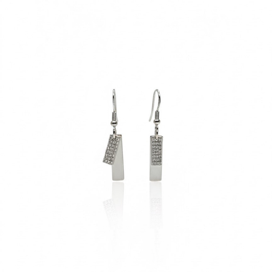 Silver Edge Earrings