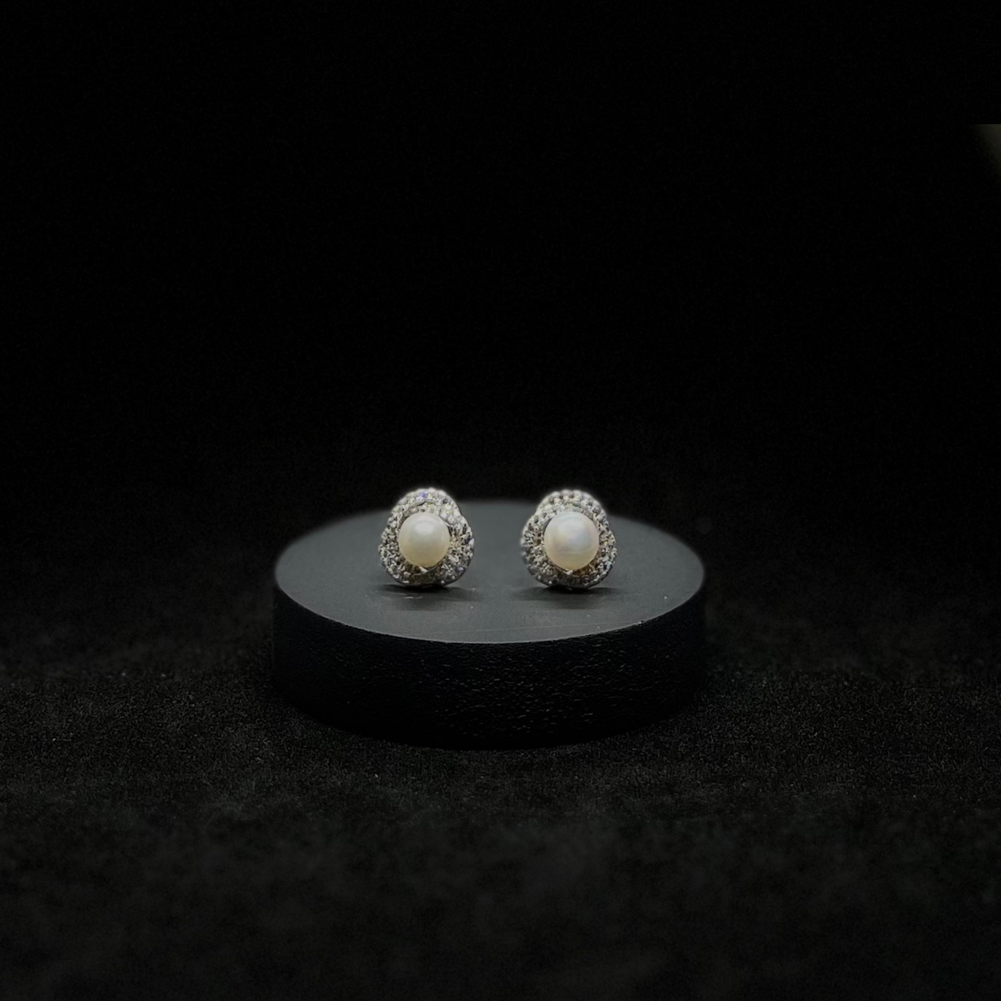 Pearl Halo Studs